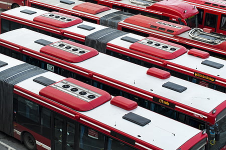 autobuses, tráfico, Estocolmo
