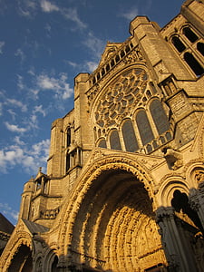 Catedrala Chartres, fațada de Nord, medieval, Catedrala, Chartres, Franţa, Franceză