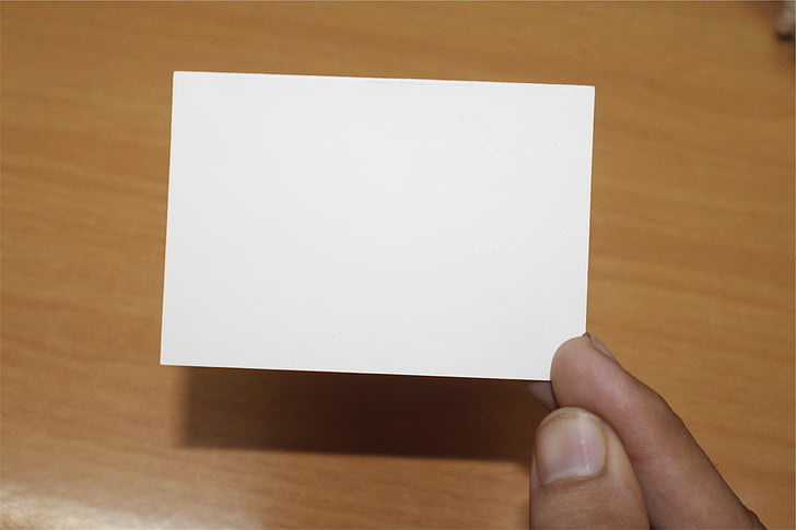 person, holding, white, printer, paper, card, note