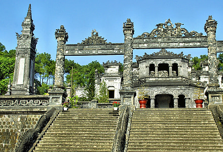 Vietnam, grav, begravelses, Bronzerelief, arkitektur, Asien, berømte sted
