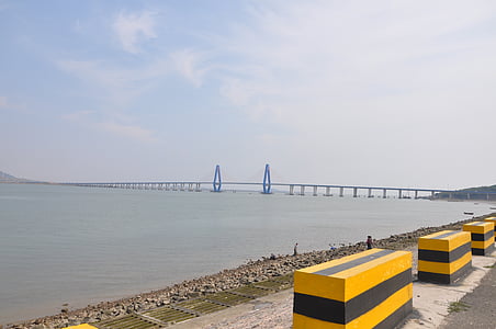 dekoracje, morze, Most, Most - człowiek struktura
