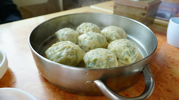 dumplings, mad, frikadelle, lækker, jjinmandu, friskhed, madlavning