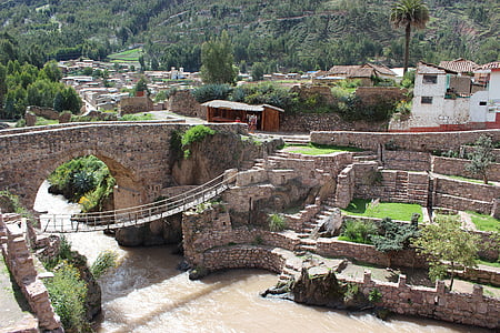 Peru, Bergen, Machu, Picchu, steen, oude, landschap