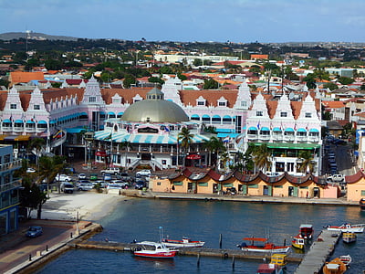 Aruba, Caribe, ir de compras, Puerto, vacaciones, vacaciones de crucero, Oranjestad
