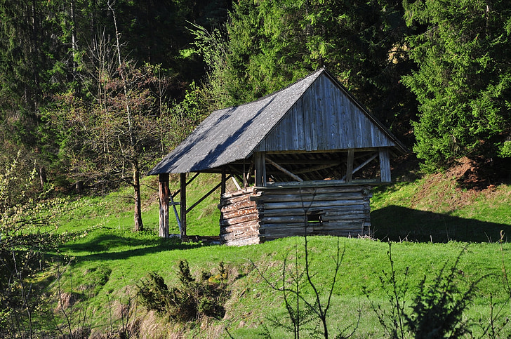 lesena hiša, gore, Poljska