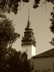 nagykőrös, Reformovaná církev, kostelní věž, budova, věžní hodiny, město