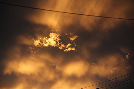 Sky, nuebes, naplemente, felhő
