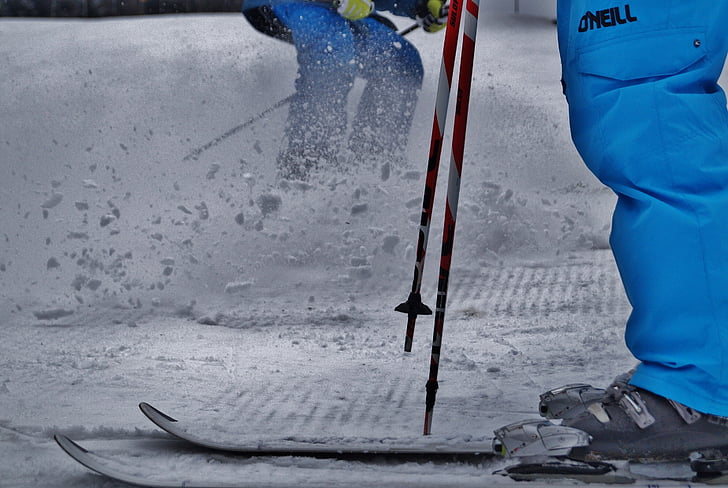 ฤดูหนาว, หิมะ, สกี, เบรค, นักเล่นสกี, ภูเขา, กีฬา