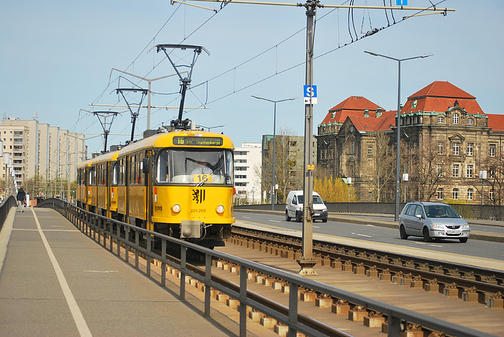 tramvaj, Dresden, Carola most, novice