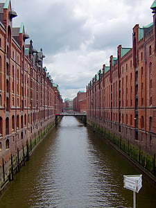 Speicherstadt, Hamburg, caramida, clădire, vechi speicherstadt, arhitectura, Anunturi imobiliare