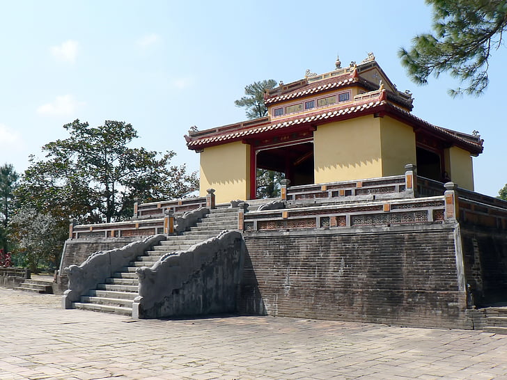 Vietnam, Hué, Citadelle, Palais impérial, pavillon, ville de décoration