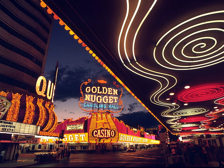 las vegas, game casino, gambling, evening, neon sign, night, sign