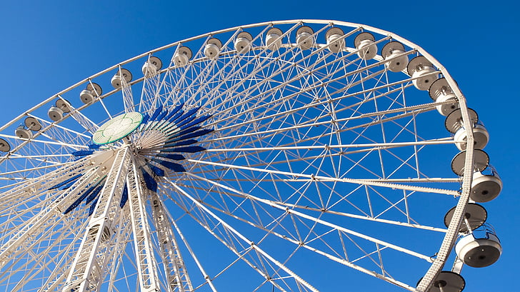 Big wheel, karuselli, kaupungintalo, huvipuisto, pyörän, huvi, Maailmanpyörä
