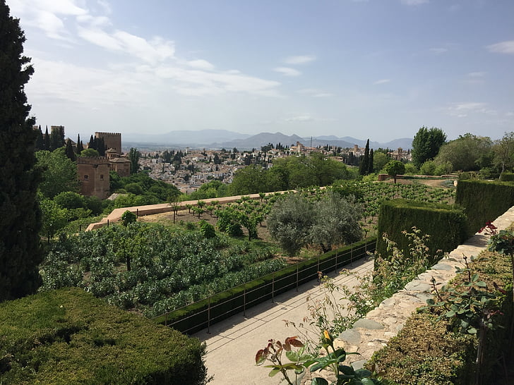 Alhambra, Generalife, stranden, Granada, muslimske kunst, monumenter, arkitektur