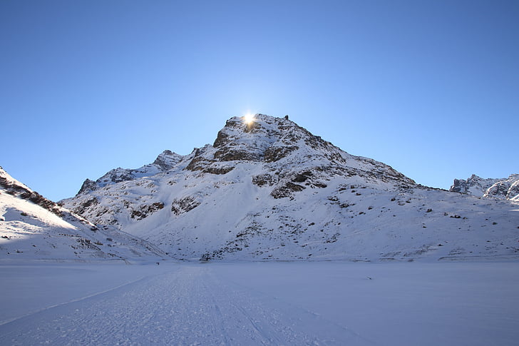 hó, Vorarlberg, Ausztria, hegyek, alpesi, természet, téli