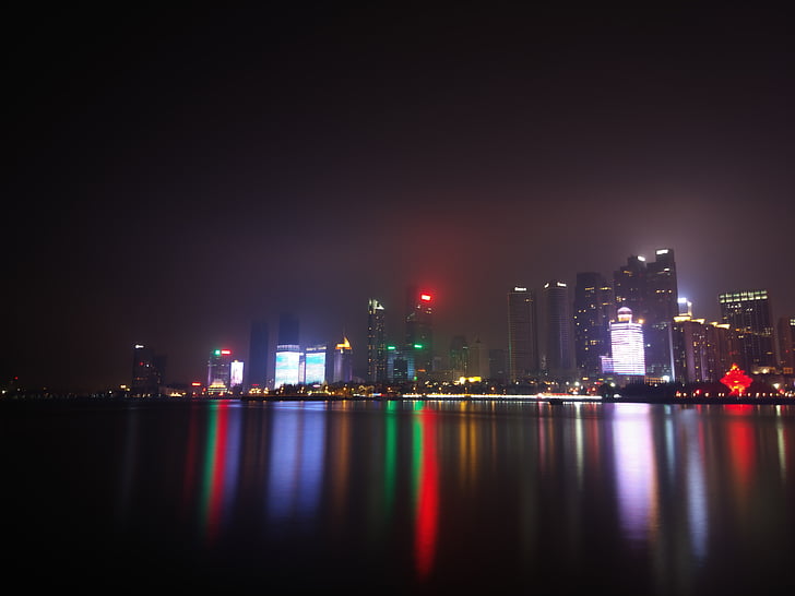 Qingdao, noc, Widoki