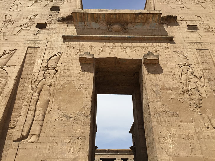 Ägypten, Tempel, Wand, Archäologie