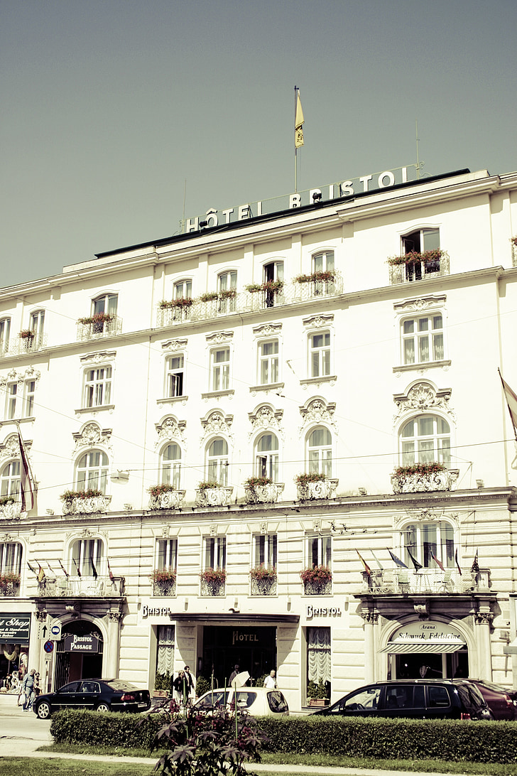hotel, bristol, old, architecture, building, art nouveau, facade
