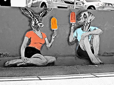 nghệ thuật đường phố, Bondi beach, Úc, Graffiti, gắn thẻ, Sơn, nghệ thuật