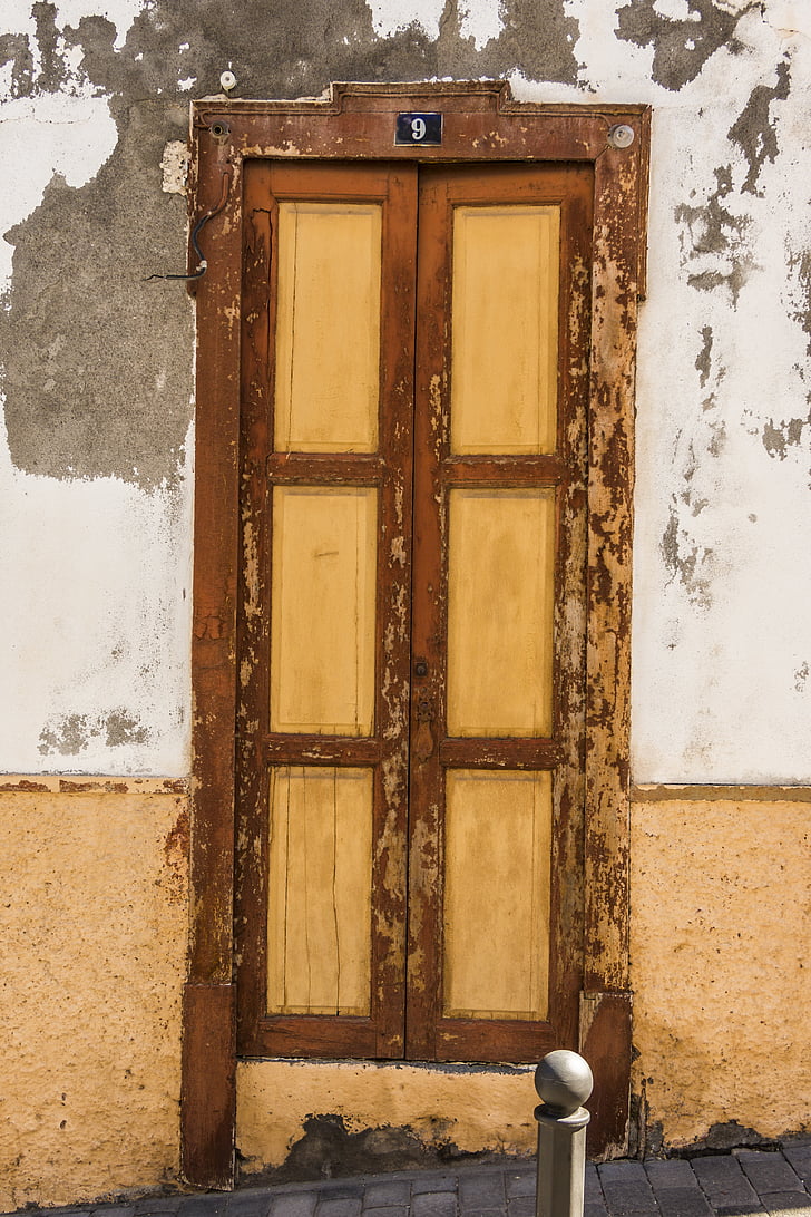 вратата, гол, старата врата, дървен материал, къща вход, вход, входната врата