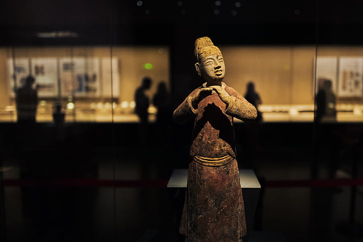 aardewerk beeldje, grond producten, antieke, Museum, geschiedenis, China, traditionele