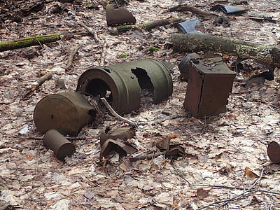 mahajäetud barrel, Rust, Prügikast, prügi, purustatud konteinerid, keskkonna, vanuses