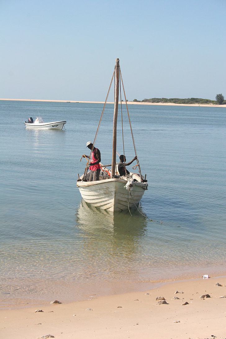 Bazaruto, ribiči, Mozambik, čoln, ladja, tradicijo, morje