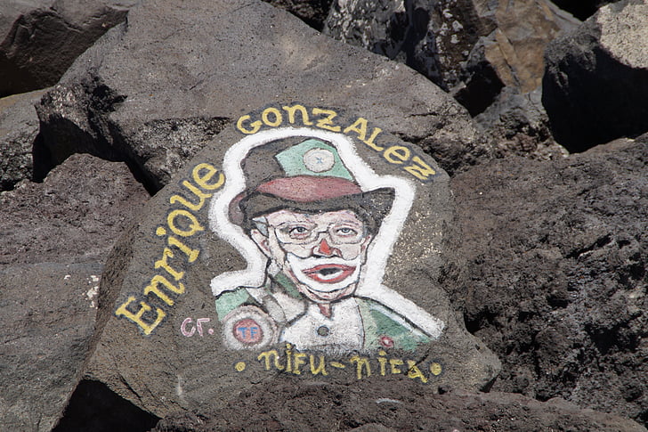 Enrique gonzales, Đài tưởng niệm, nghệ thuật, bức tranh, đá, bờ biển đá, chân dung