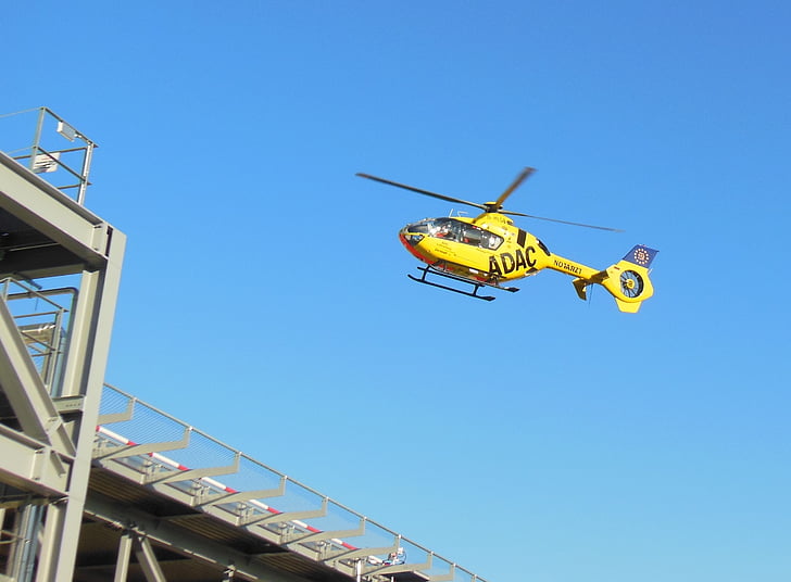 helikopter, Christophorus, Rescue helikopter, ADAC, ambulanstransport, olycka räddning