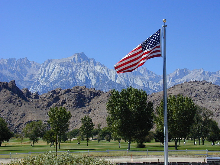 vlaggen, Verenigde Staten, Sierra nevada, Rocky mountains