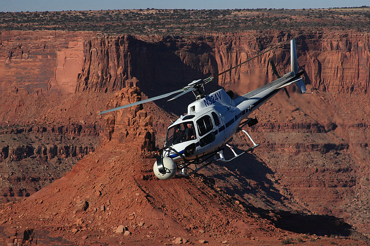 vrtulník, cestování, Utah státní parky, Dead horse point státní park