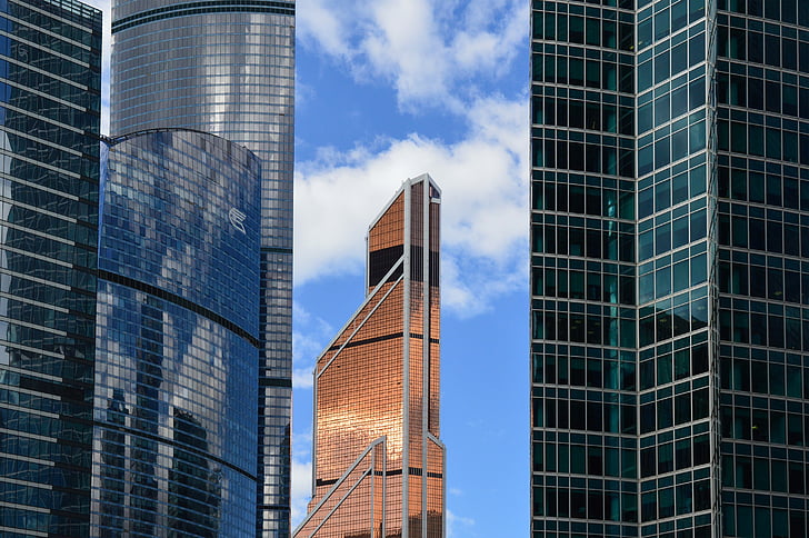 Moskovan kaupunki, Liikekeskus, Office Centeristä, multistory rakennus, Mercury tower, Moskova, Venäjä