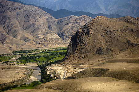 Afganistan, gore, krajine, dolina, kamnine, skalnata, grapi