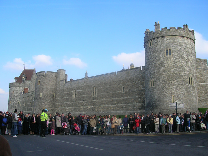 Windsor castle, drottning, Windsor, slott, Royal, turist, Engelska