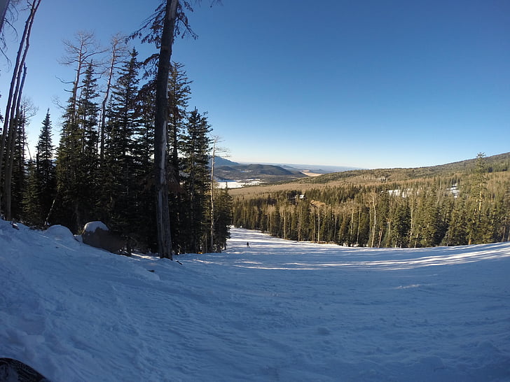 snow, mountains, winter, nature, sky, landscape, cold