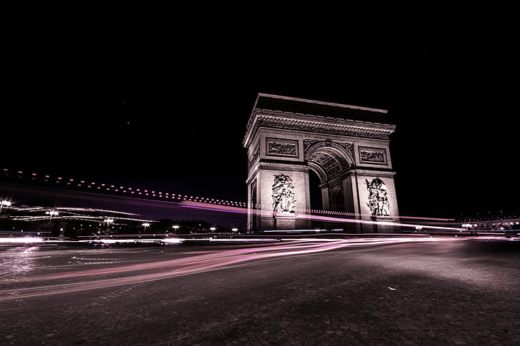 Arc, de, Triomphe, City, arkkitehtuurit, City-valoa, Frances