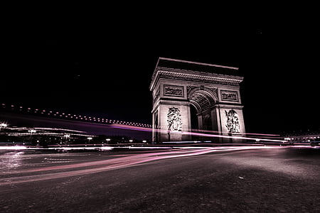 Arc, de, Triomphe, City, arkitekturer, byen lys, Frances