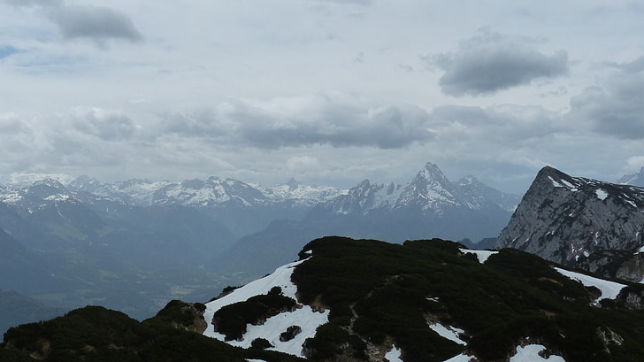a Watzmann, hegyi, alpesi, Massif, Berchtesgaden Alpok, Felső-Bajorország, Berchtesgaden nemzeti park