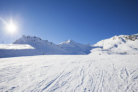 neve, montagna, sci, Andorra, Nevada, bianco, In alto