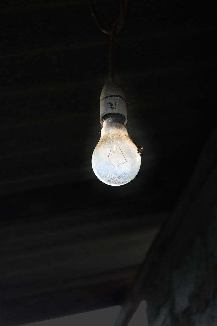 light bulb, old light, light, bulb, electricity, electric, bright