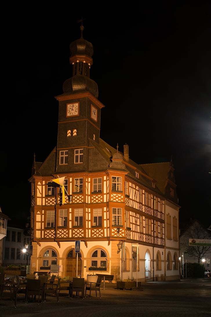 Lorsch, Hessen, Tyskland, det gamle rådhus, gamle bydel, Steder af interesse, fachwerkhaus