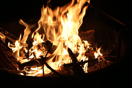 foc, Càmping, foguera, flames, cremades, foc de campament, campament
