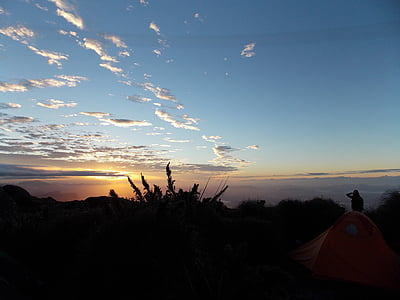 solnedgång, Mountain, Trail, landskap, Vista, naturen, Brasilien