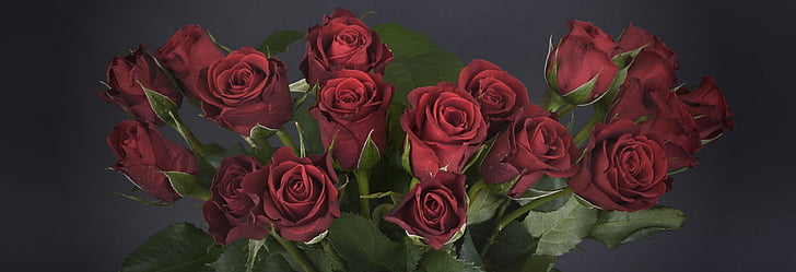 τριαντάφυλλα, μπουκέτο με τριαντάφυλλα, μπουκέτο, Στράους, λουλούδια, Ρομαντικές αποδράσεις, κόκκινο