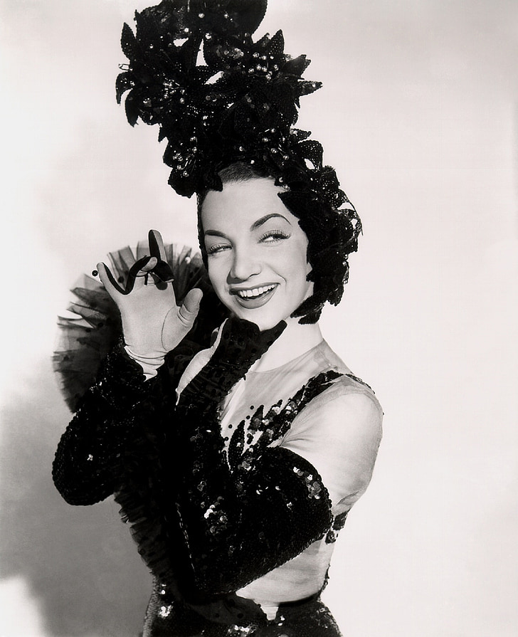 Carmen miranda, igralka, Vintage, Filmi, filmov, črno-beli, slike