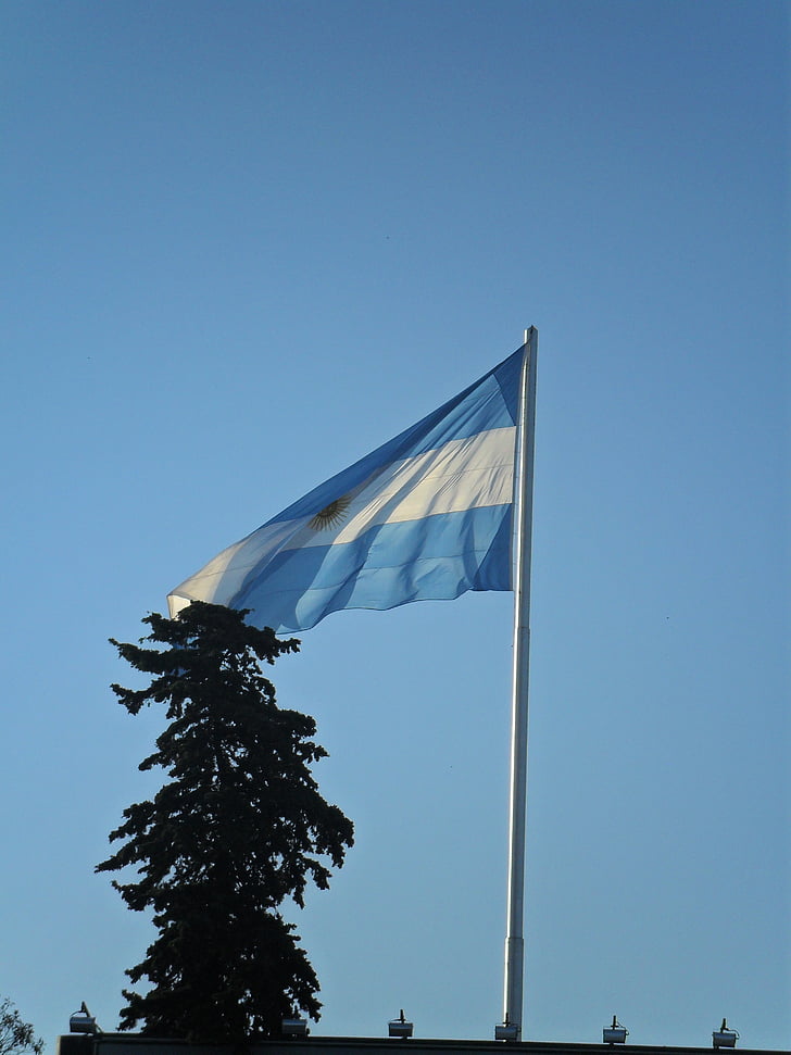 Argentina, Buenos aires, Bandeira, paisagem urbana, Marco, latino, argentino
