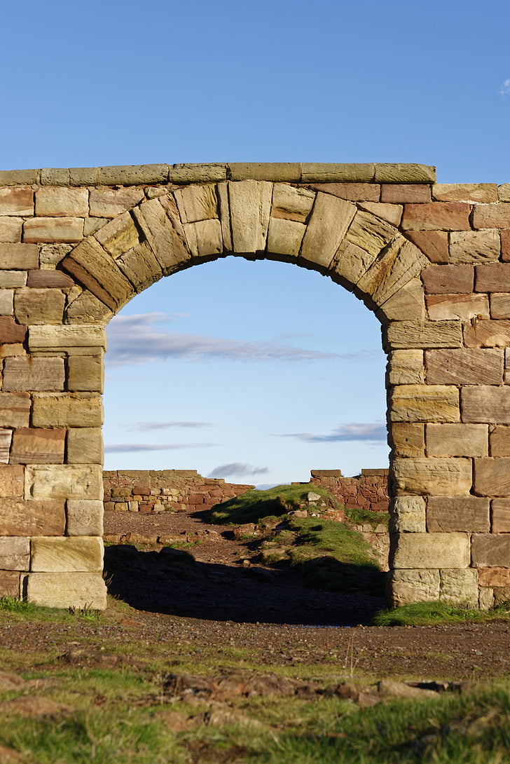 Arc de pedra, arc, pedra, arc, arquitectura, vell, entrada