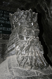 rudnika soli Wieliczka, Poljska, skulptura, obrazac sol, Krakov
