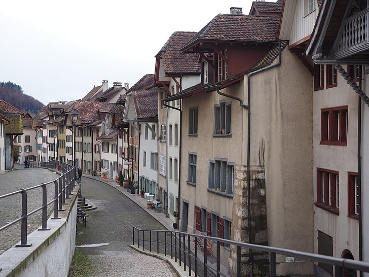 Aarau, ciutat, carretera, arquitectura, edifici, carreró, El restaurant halde 20