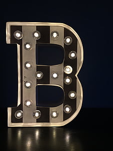b, levél, alakzat, tipográfia, modern